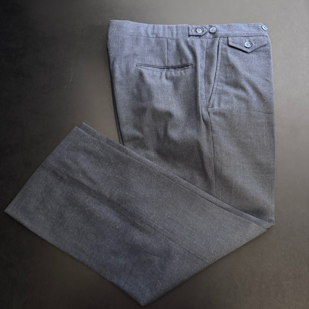 Racquet‎ Club Hart Schaffner Marx Gray Wool Dress Pants Side Adjusters 33x27